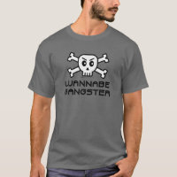 Wannabe Gangster Skull And Cross Bone Word Design