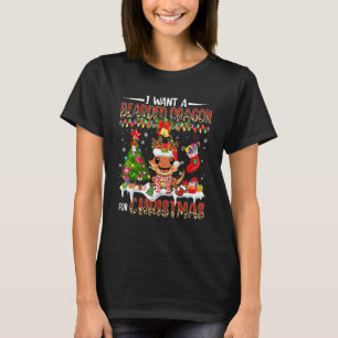 Want A Bearded Dragon For Xmas Santa Reindeer Bear T-Shirt
