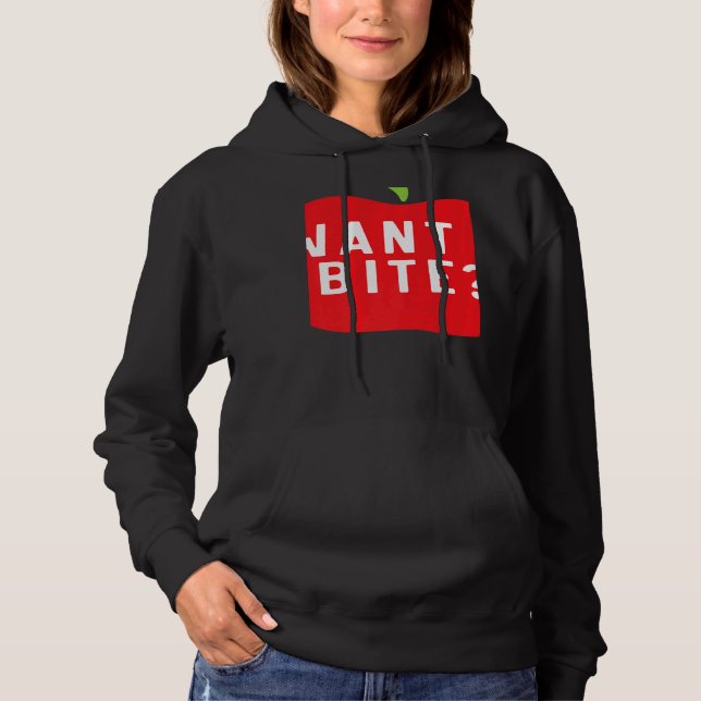 Want A Bite Apple Picking Squad Apple Fruit Apple  Hoodie (Front)