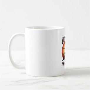 Want Brains Right Meow Halloween Black Cat Orange  Coffee Mug