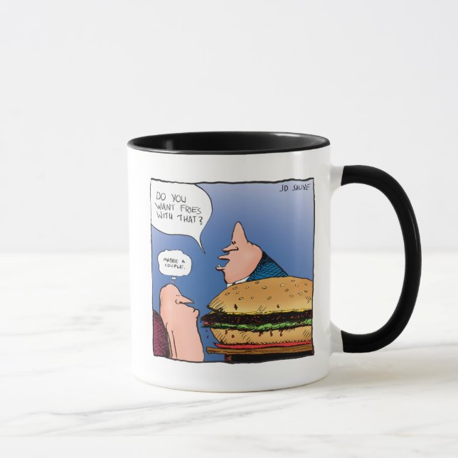 Want Fries with That? Cartoon  Mug (Right)