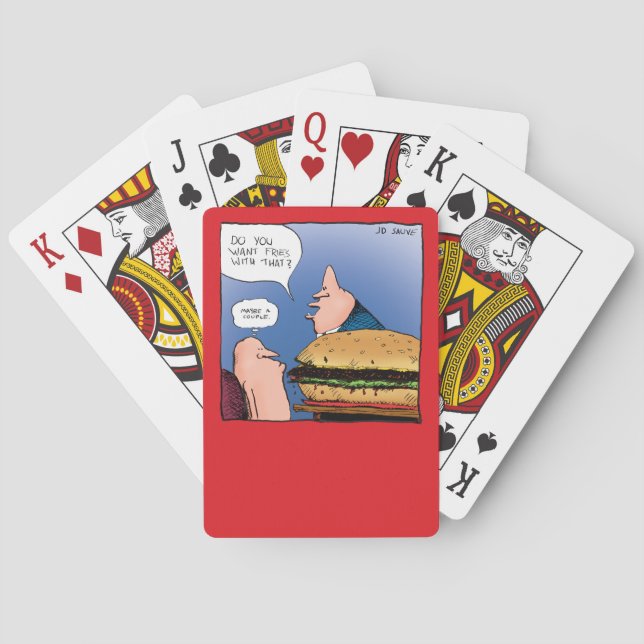 Want Fries With That? Cartoon Playing Cards (Back)