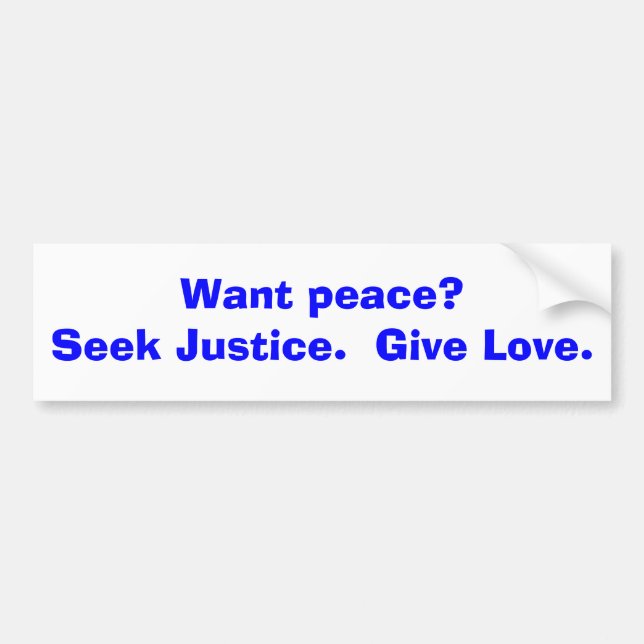 Want peace? bumper sticker (Front)