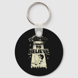 Want To Believe - Funny Cat Is Kidnapped Key Ring