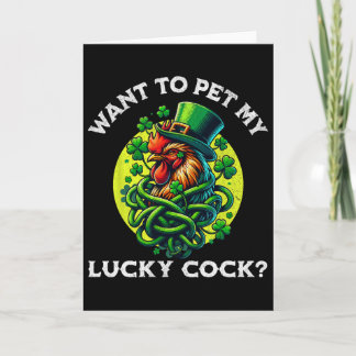 Want To Pet My Lucky Funny St Patrick's Day Rooste Card