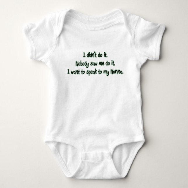 Want to Speak to Nonna Baby Bodysuit (Front)