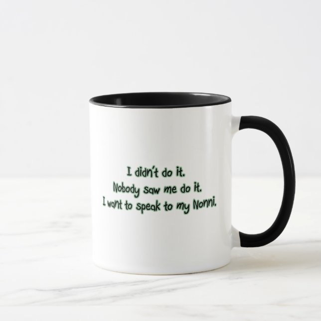 Want to Speak to Nonni Mug (Right)