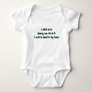 Want to Speak to Papou Baby Bodysuit