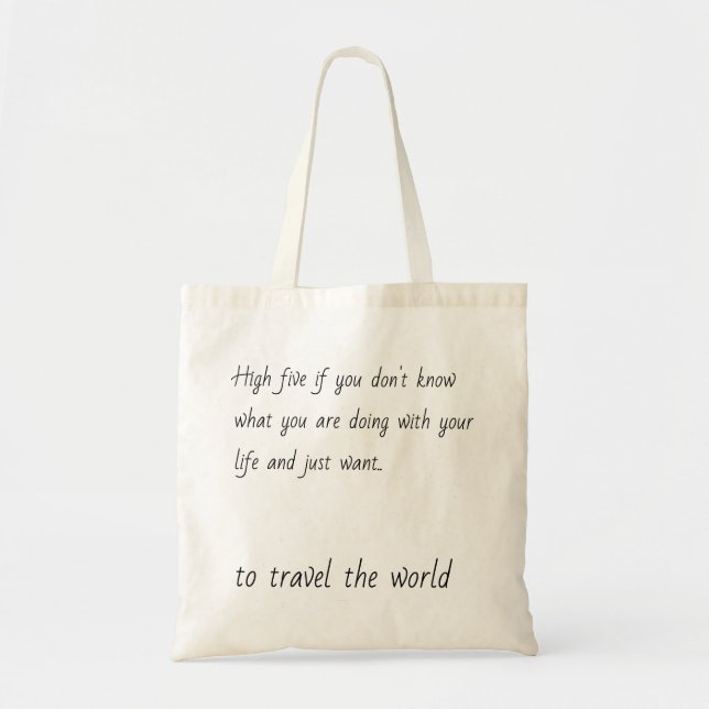 Want to Travel the World Quote Traveler Explorer Tote Bag (Front)