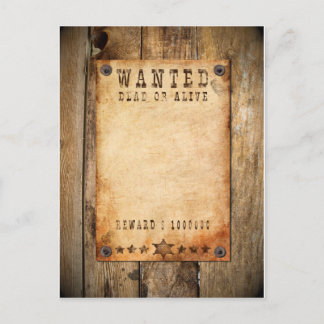 Wanted - 01 postcard