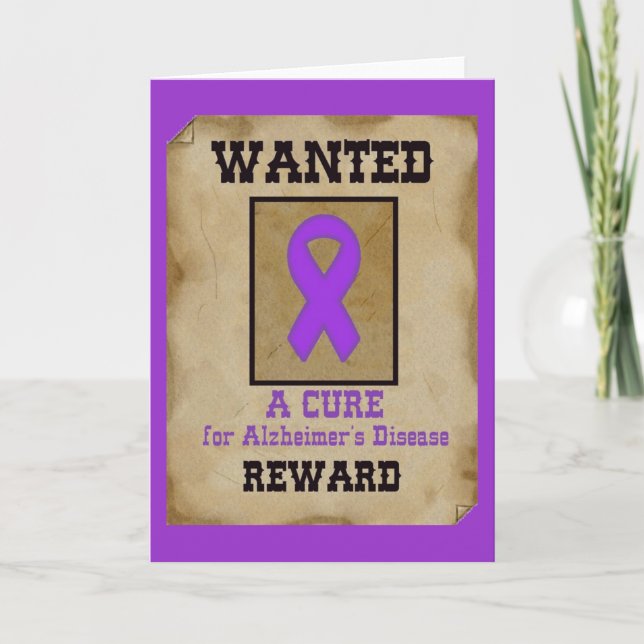 Wanted: A Cure for Alzheimer's Disease Card (Front)