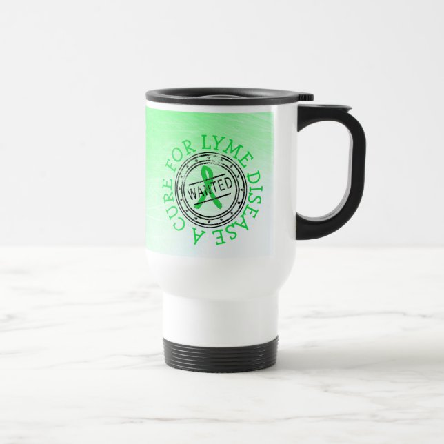 Wanted: A Cure for Lyme Disease Coffee Cup (Right)