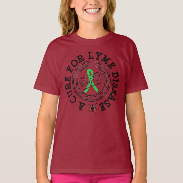 Wanted: A Cure for Lyme Disease Tick Shirt (Front)