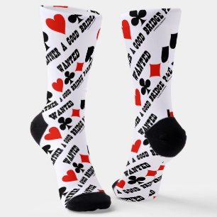 Wanted A Good Bridge Partner Four Card Suits Socks