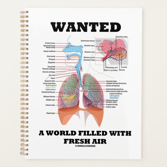 Wanted A World Filled With Fresh Air Respiratory Planner (Front)