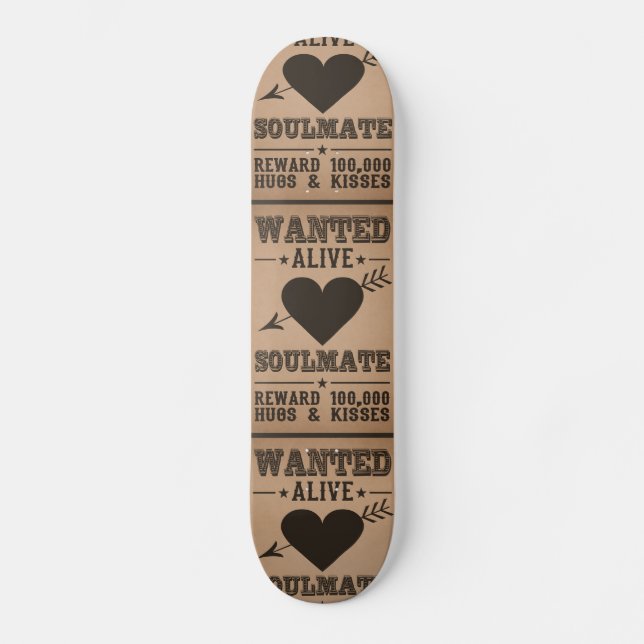 WANTED ALIVE: SOULMATE skateboards (Front)