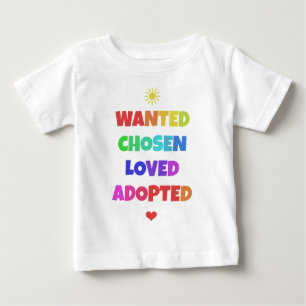 Wanted Chosen Loved Adopted Adoption Day Party Tee