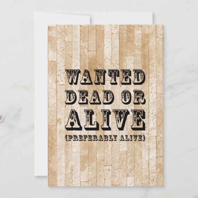 Wanted Dead or Alive (Front)