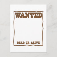 WANTED dead or Alive poster