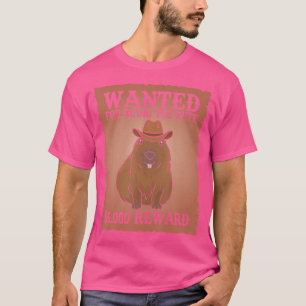 Wanted For Being Too Cute Cavy Rodent Capybara Lov T-Shirt