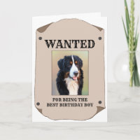 Wanted For Eating Homework Custom Dog Photo