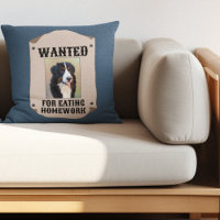Wanted For Eating Homework Custom Dog Photo