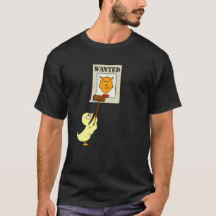 Wanted! Funny pet cat Lover Bird Watching Duck Pre T-Shirt