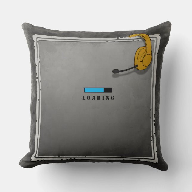 Wanted, gamer loading screen with headset cushion (Front)