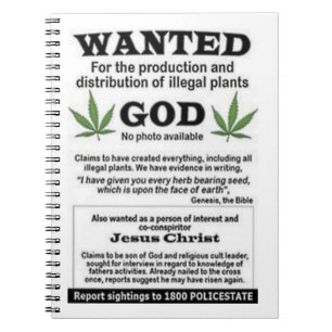 wanted - god spiral notebook