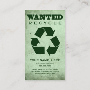 wanted : green corp business card