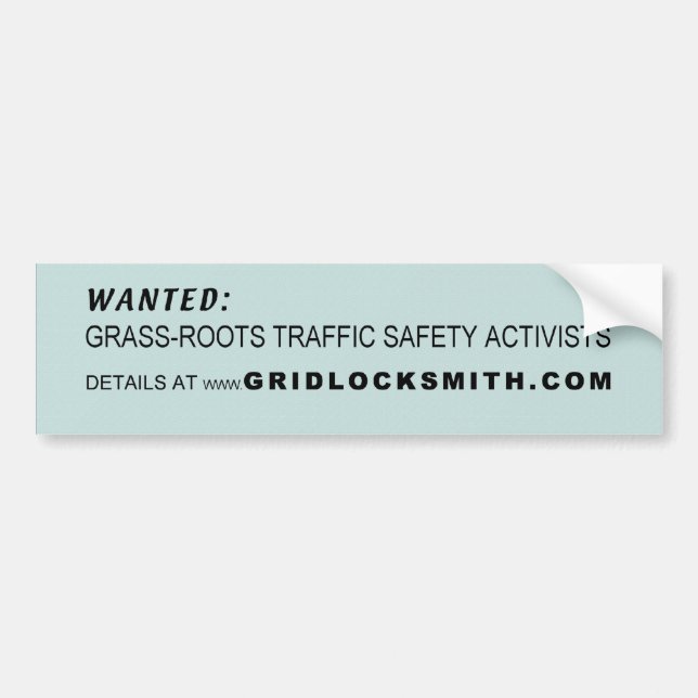 WANTED-GRTSA BUMPER STICKER (Front)
