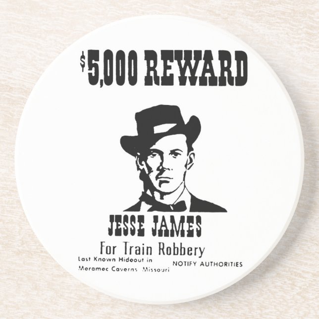 Wanted Jesse James Coaster (Front)