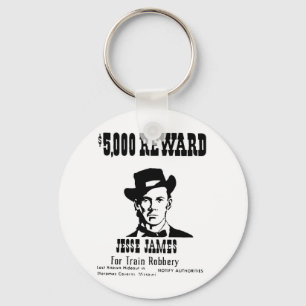 Wanted Jesse James Key Ring