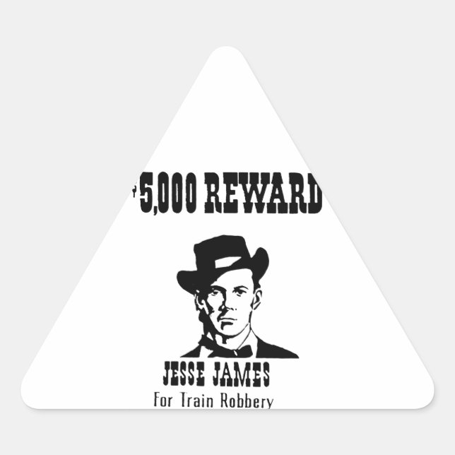 Wanted Jesse James Triangle Sticker (Front)