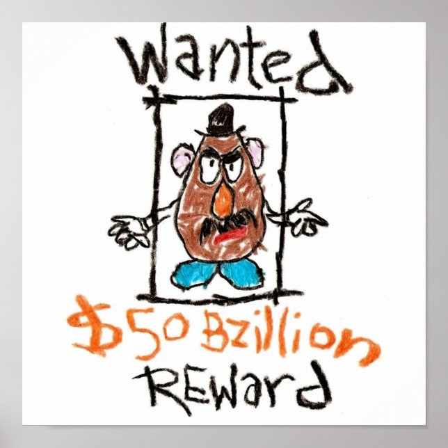 wanted  Mr Potato Poster (Front)