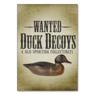 Wanted - Old Duck Decoys Table Number