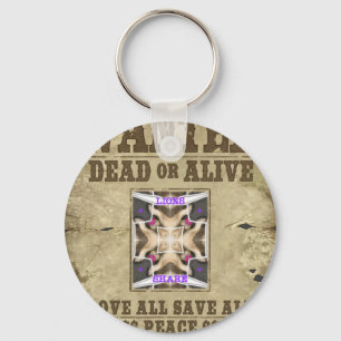 Wanted Peace Key Ring
