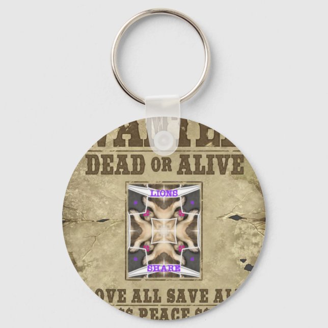 Wanted Peace Key Ring (Front)