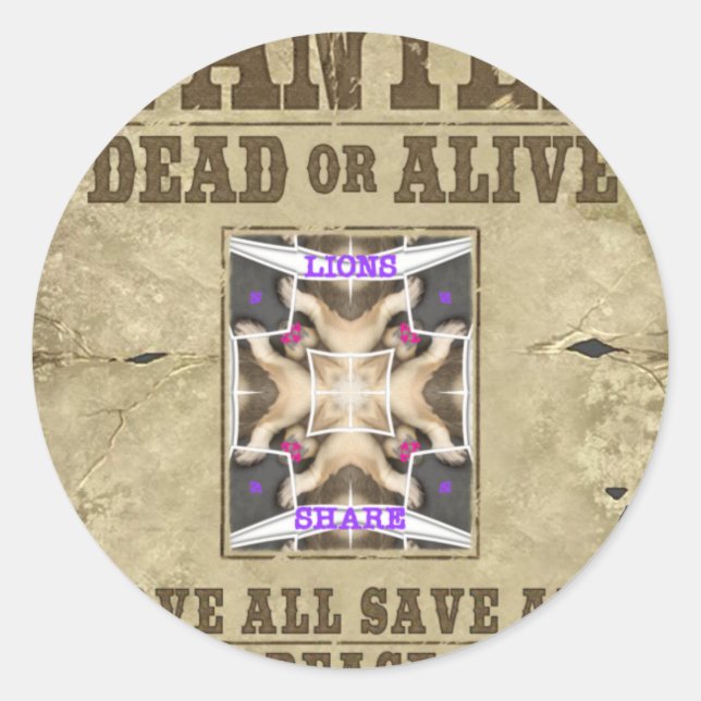 Wanted Peace, Love and Inspiration: Spread Harmony Classic Round Sticker (Front)