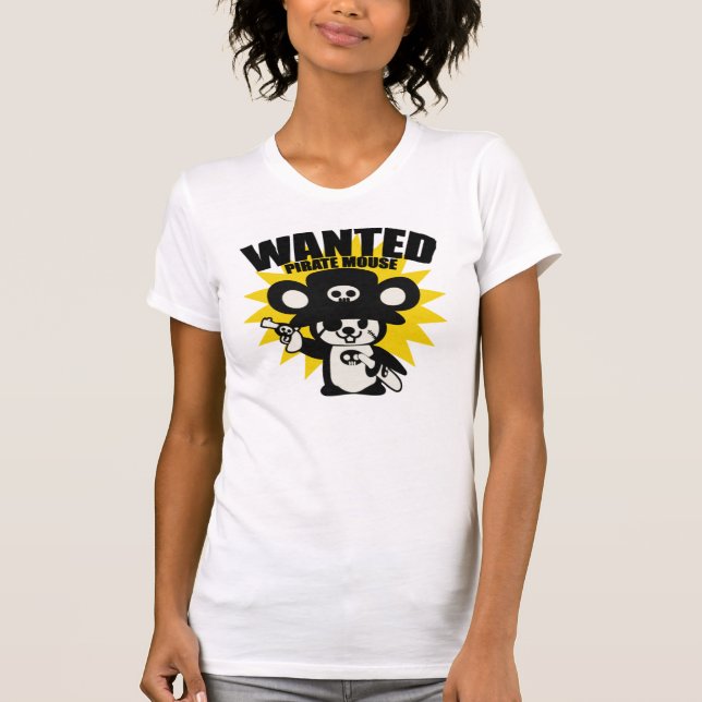 Wanted Pirate Mouse T-Shirt (Front)
