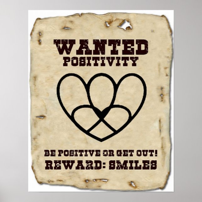 WANTED   POSITIVITY POSTER (Front)