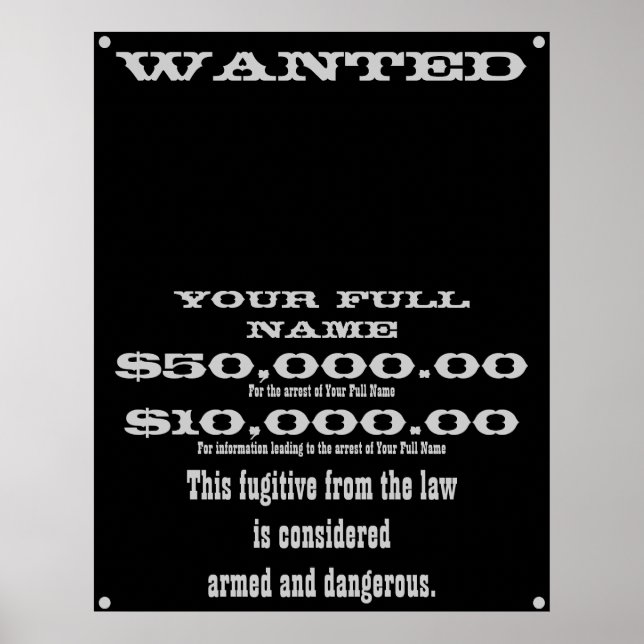 WANTED POSTER (Front)