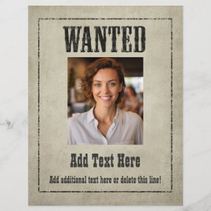 WANTED POSTER as a Flyer