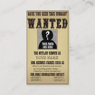 Wanted Poster Business Card