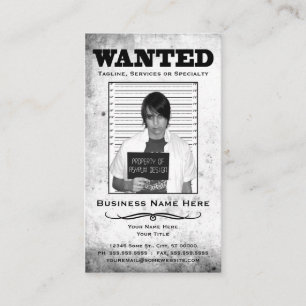 wanted poster business card