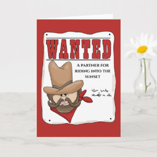 Wanted Poster Cowboy Greeting Card