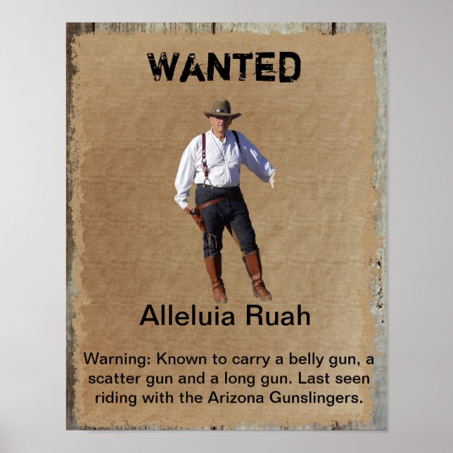 Wanted Poster Gunslinger of West (Front)