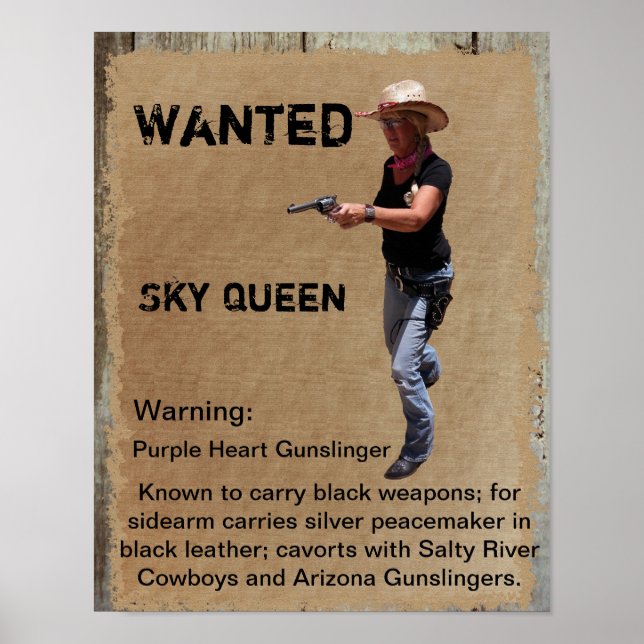 Wanted Poster Gunslinger of West (Front)