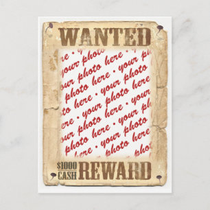 WANTED Poster Photo Frame Postcard