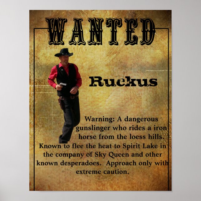 Wanted Poster Ruckus (Front)